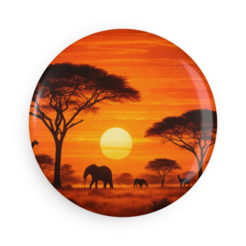 Savanna Dreamscape - Button Magnet, Round (1 & 10 pcs)