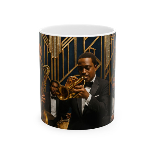 Gilded Jazz Nights - Ceramic Mug, (11oz, 15oz)