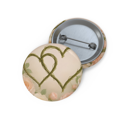 Eternal Love Blooms - Custom Pin Buttons