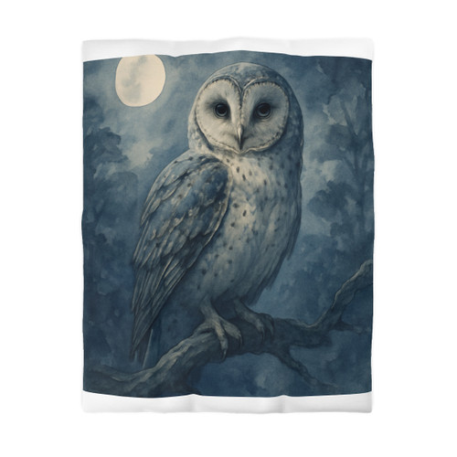 Ethereal Owl Watch - Microfiber Duvet Cover