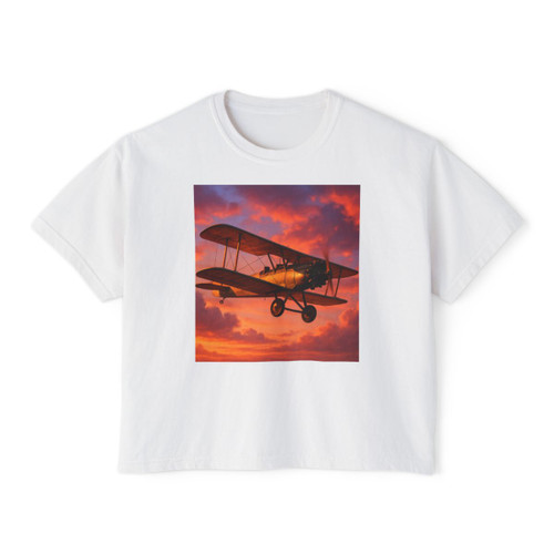 Vintage Flight Elegance - Women's Boxy Tee