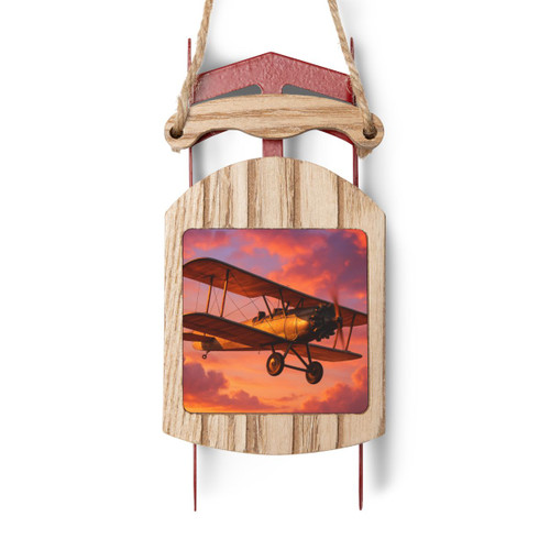 Vintage Flight Elegance - Sled Ornaments
