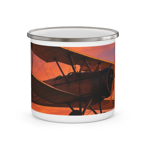 Vintage Flight Elegance - Enamel Camping Mug