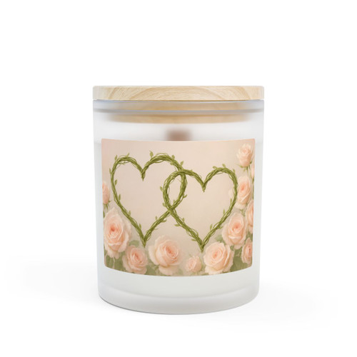 Eternal Love Blooms - Frosted Glass Candle, 11oz
