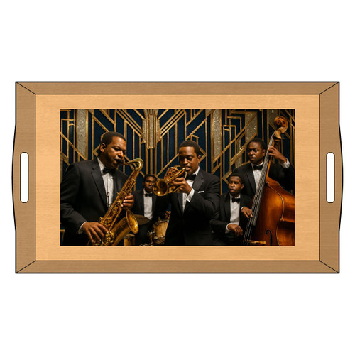 Gilded Jazz Nights - Bamboo Serving Tray (Engraving)