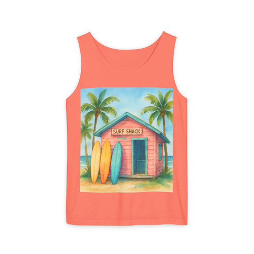 Vintage Surf Shack - Unisex Garment-Dyed Tank Top