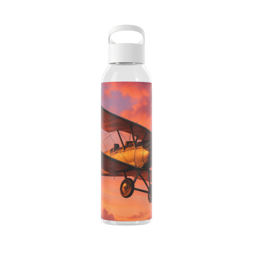 Vintage Flight Elegance - Sky Water Bottle
