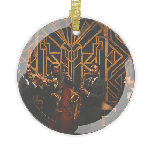 Gilded Jazz Nights - Glass Ornaments