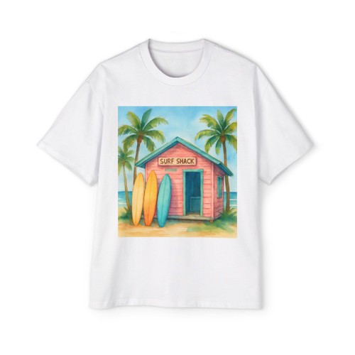 Vintage Surf Shack - Men's Heavy Oversized Tee