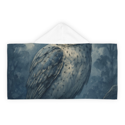 Ethereal Owl Watch - Youth Hooded Towel
