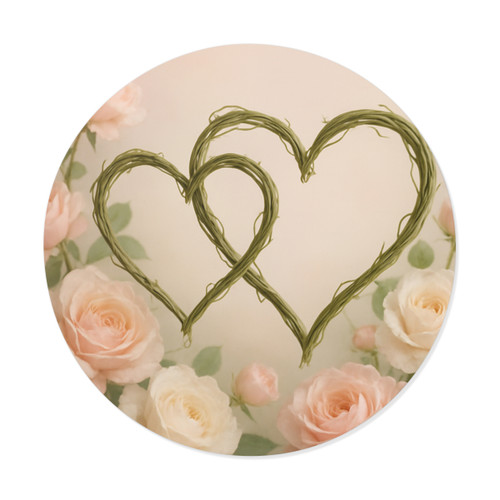 Eternal Love Blooms - Round Vinyl Stickers