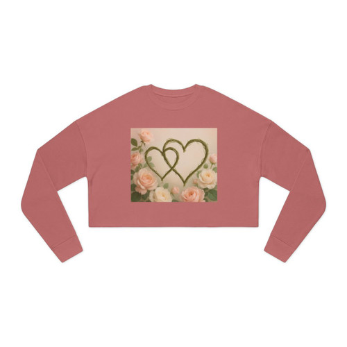 Eternal Love Blooms - Women's Cropped Sweatshirt