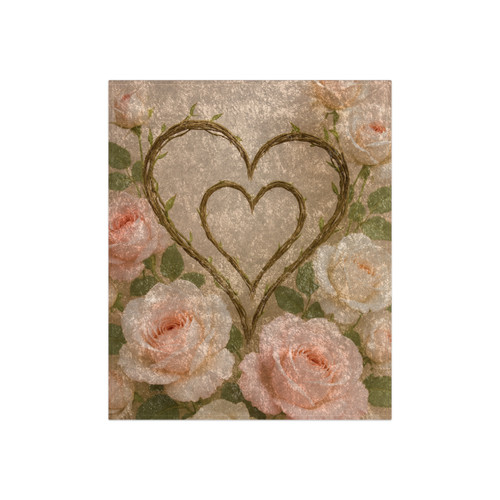 Eternal Love Blooms - Crushed Velvet Blanket