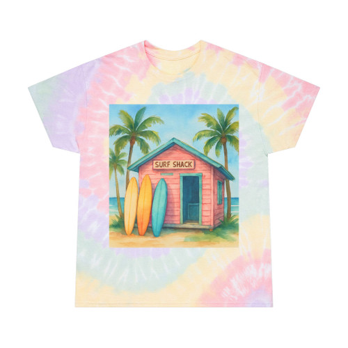Vintage Surf Shack - Tie-Dye Tee, Spiral