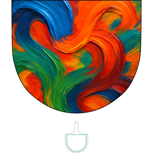 Whimsical Brushstrokes - Bamboo Pizza Board (Engraving)