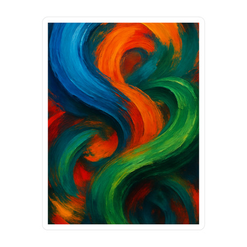 Whimsical Brushstrokes - Kiss-Cut Vinyl Decals