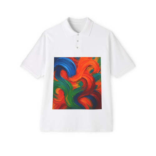 Whimsical Brushstrokes - Men's Piqué Polo Whimsical Brushstrokes - Men's Piqué Polo