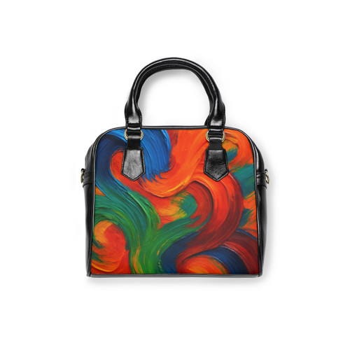 Whimsical Brushstrokes - Shoulder Handbag Whimsical Brushstrokes - Shoulder Handbag