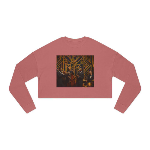Gilded Jazz Nights - Women's Cropped Sweatshirt Gilded Jazz Nights - Women's Cropped Sweatshirt