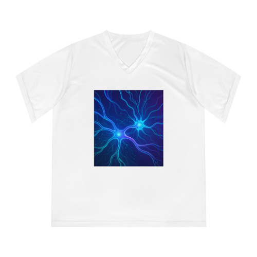 Neural Dreamscape - Women's Performance V-Neck T-Shirt