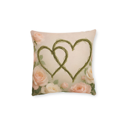 Eternal Love Blooms - Square Pillow - Pink Back