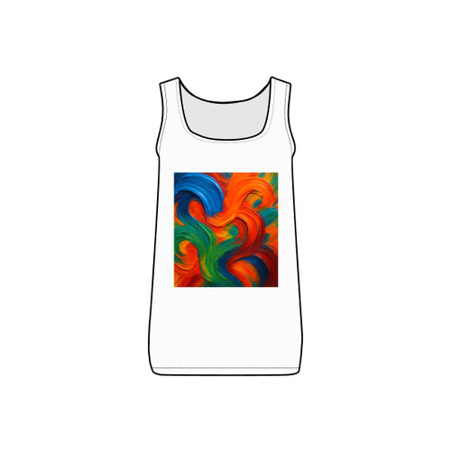 Whimsical Brushstrokes - Women's Micro Ribbed Tank