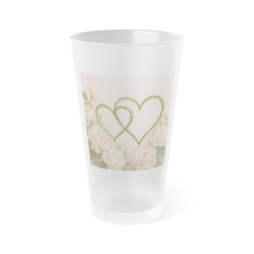 Eternal Love Blooms - Frosted Pint Glass, 16oz