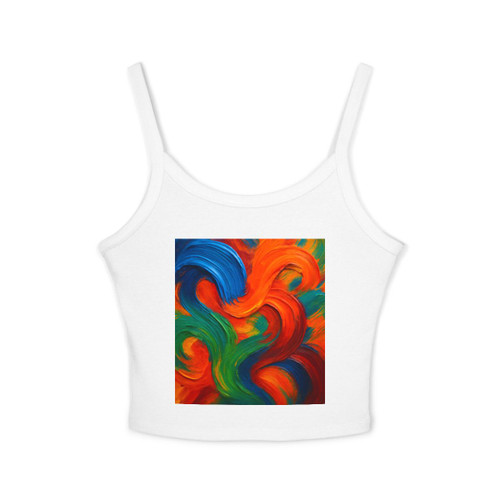 Whimsical Brushstrokes - Women's Spaghetti Strap Tank Top Whimsical Brushstrokes - Women's Spaghetti Strap Tank Top