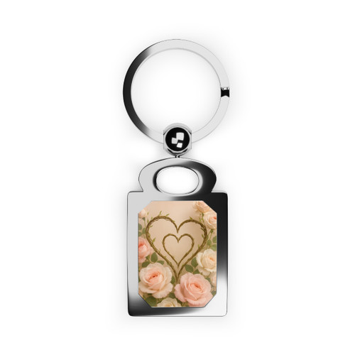 Eternal Love Blooms - Rectangle Photo Keyring