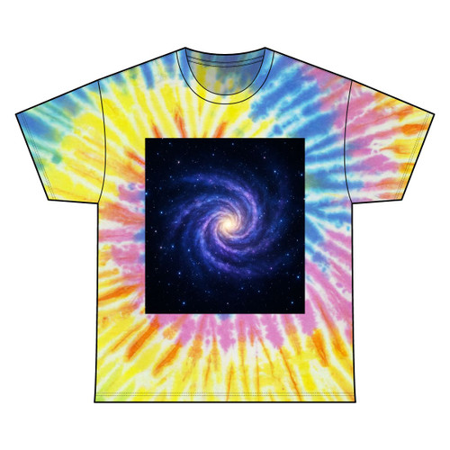 Galactic Embrace - Unisex Tie Dye Cotton Tee Galactic Embrace - Unisex Tie Dye Cotton Tee