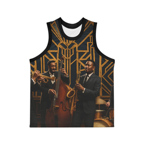Gilded Jazz Nights - Unisex Basketball Jersey (AOP)
