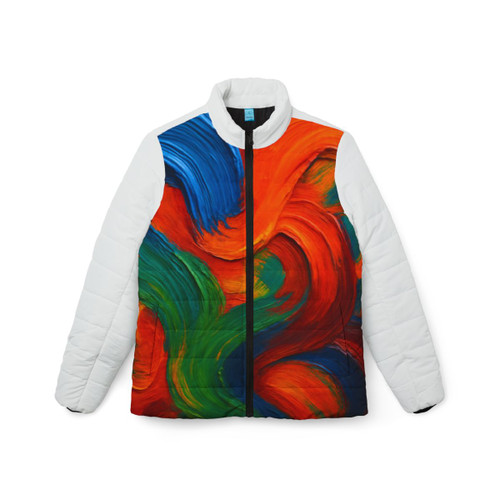 Whimsical Brushstrokes - Women’s Puffer Jacket (AOP) Whimsical Brushstrokes - Women’s Puffer Jacket (AOP)
