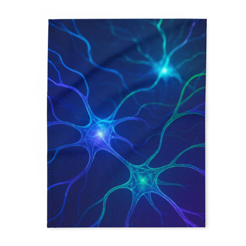 Neural Dreamscape - Arctic Fleece Blanket