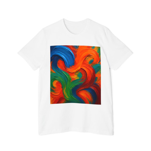 Whimsical Brushstrokes - USA-Made Unisex Short-Sleeve Jersey T-Shirt Whimsical Brushstrokes - USA-Made Unisex Short-Sleeve Jersey T-Shirt