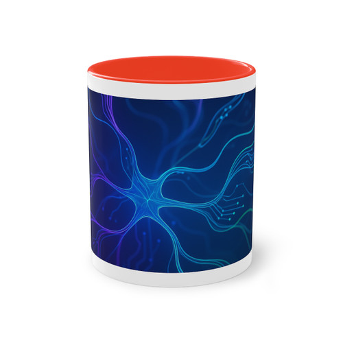 Neural Dreamscape - Two-Tone Coffee Mug, 11oz