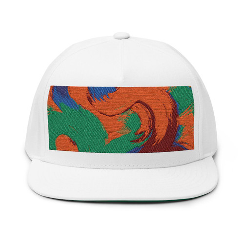Whimsical Brushstrokes - Flat Bill Cap (Embroidery) Whimsical Brushstrokes - Flat Bill Cap (Embroidery)
