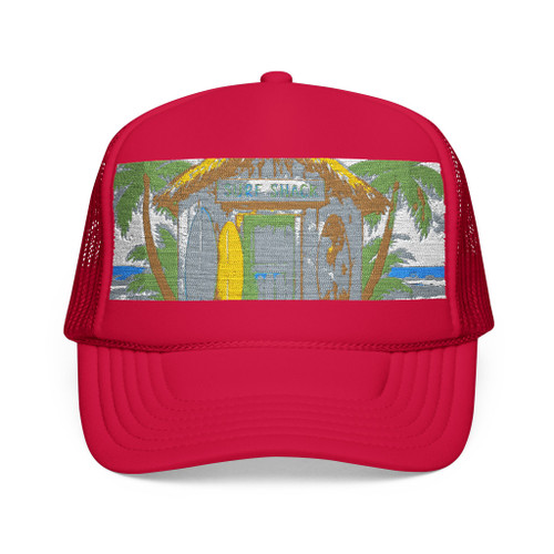 Vintage Surf Shack - Foam Trucker Hat (Embroidery)