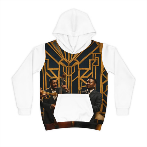 Gilded Jazz Nights - Children's Hoodie (AOP) Gilded Jazz Nights - Children's Hoodie (AOP)