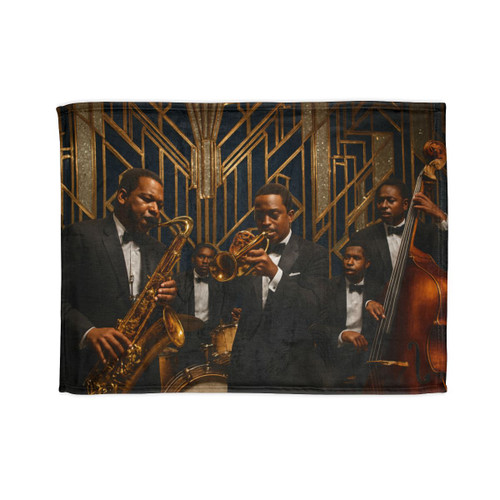 Gilded Jazz Nights - Soft Polyester Blanket