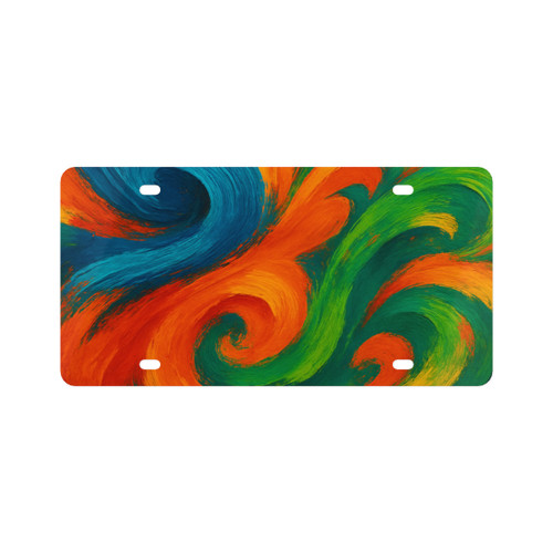 Whimsical Brushstrokes - License Plate