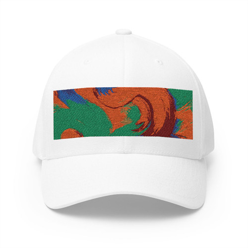 Whimsical Brushstrokes - Closed-Back Structured Cap (Embroidery)