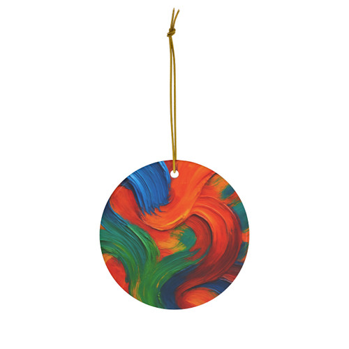 Whimsical Brushstrokes - Ceramic Ornament, 1-Pack