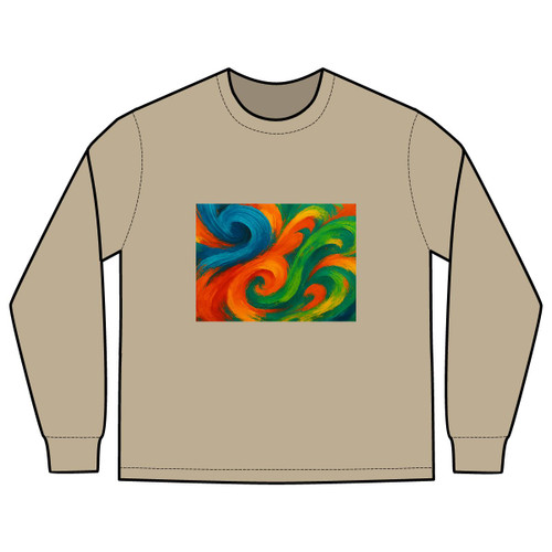 Whimsical Brushstrokes - Men's Heavy Faded Long Sleeve Tee Whimsical Brushstrokes - Men's Heavy Faded Long Sleeve Tee