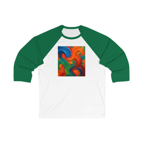 Whimsical Brushstrokes - Unisex 3\4 Sleeve Baseball Tee