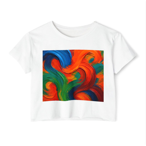 Whimsical Brushstrokes - Women's Festival Crop Top