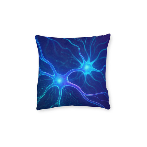 Neural Dreamscape - Square Pillow - Pink Back