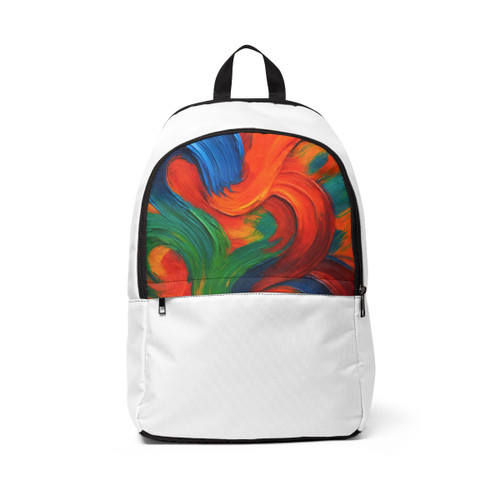 Whimsical Brushstrokes - Unisex Fabric Backpack