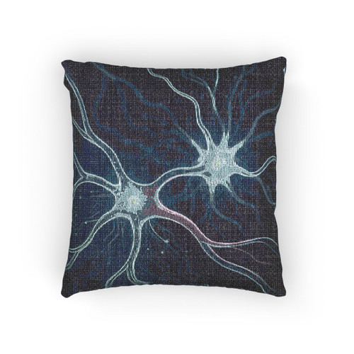 Neural Dreamscape - Woven Pillow