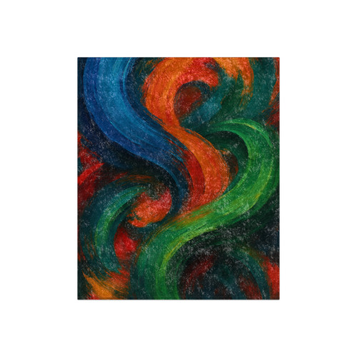 Whimsical Brushstrokes - Crushed Velvet Blanket
