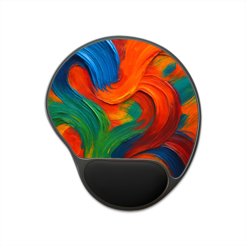 Whimsical Brushstrokes - Mouse Pad With Wrist Rest Whimsical Brushstrokes - Mouse Pad With Wrist Rest